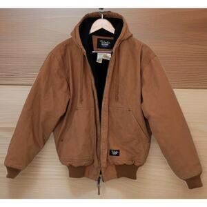 Walls Blizzard Pruf Insulated Jacket Men’s Brown Workwear Hooded Coat Large Tall